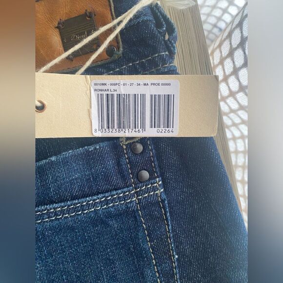 DIESEL Jeans Pants Womens   Sz 27 Blue Wash “RONHAR" NWT - Picture 10 of 16